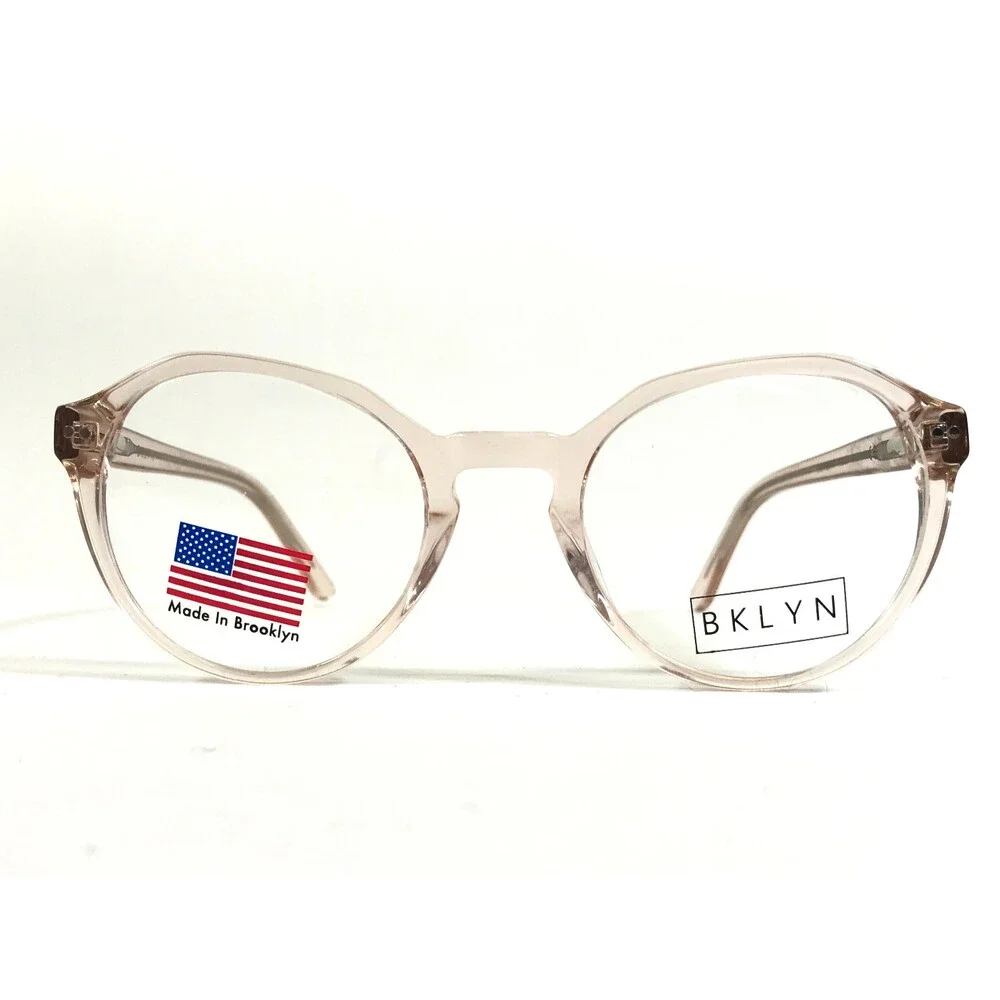 BKLYN Eyeglasses Frames STUYVESANT NUDCR Nude Crystal Round Full Rim 48-22-145